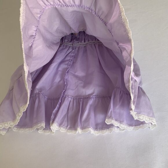 Vintage Evy Of California Dress Toddler Girls 4T Pastel Purple Lace Trim Easter - Picture 5 of 8
